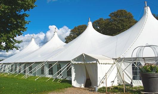 portable restrooms arranged for a special event, providing quick and easy access for attendees in Plantersville